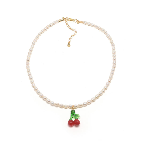 BABY CHERRY NECKLACE | NINFA handmade sustainable jewelry